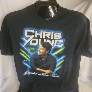 Chris Young Liquid Neon Tour Double-sided T-shirt (Size XL)